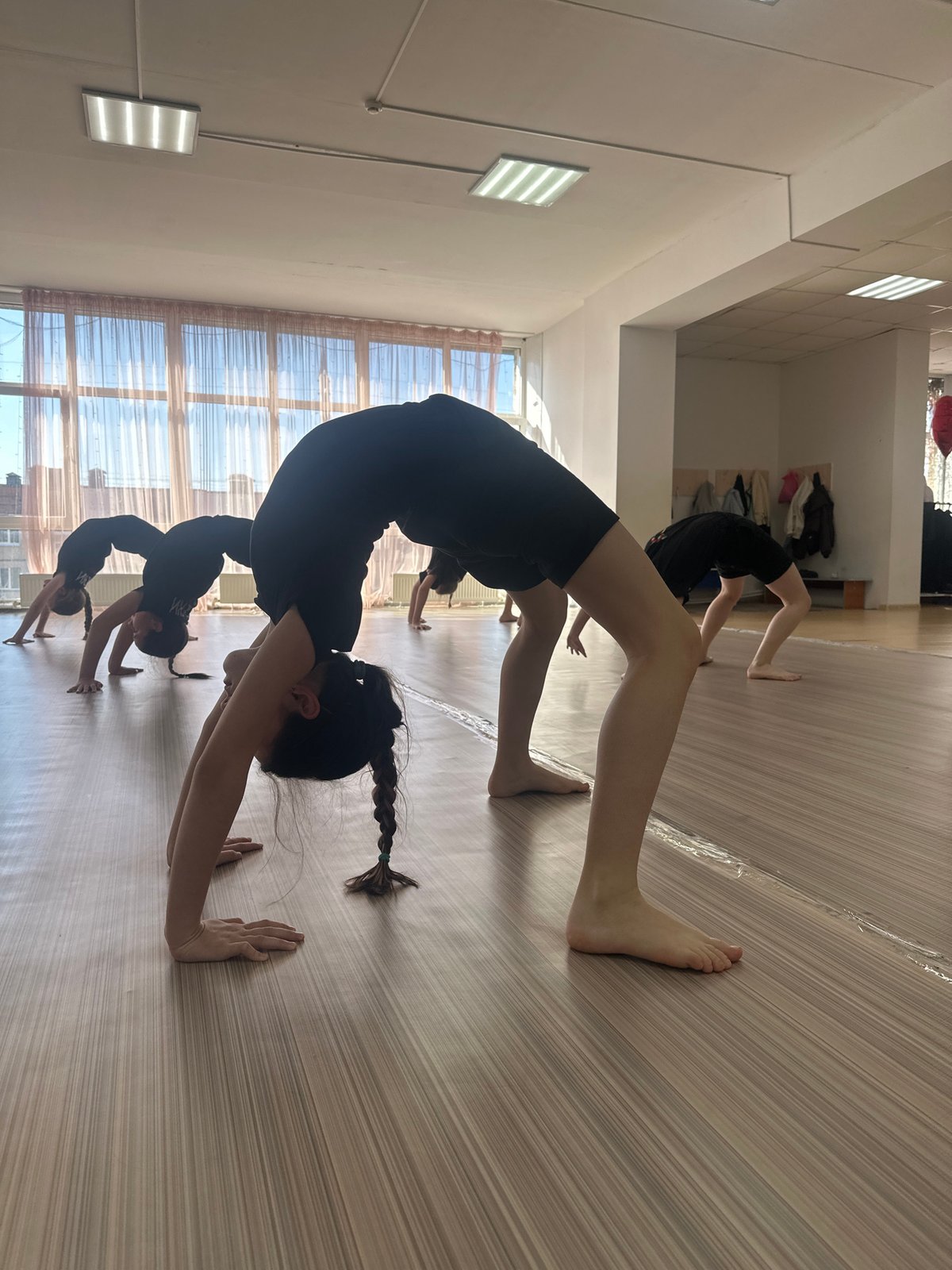Early morning yoga session captured in Votkinsk studio