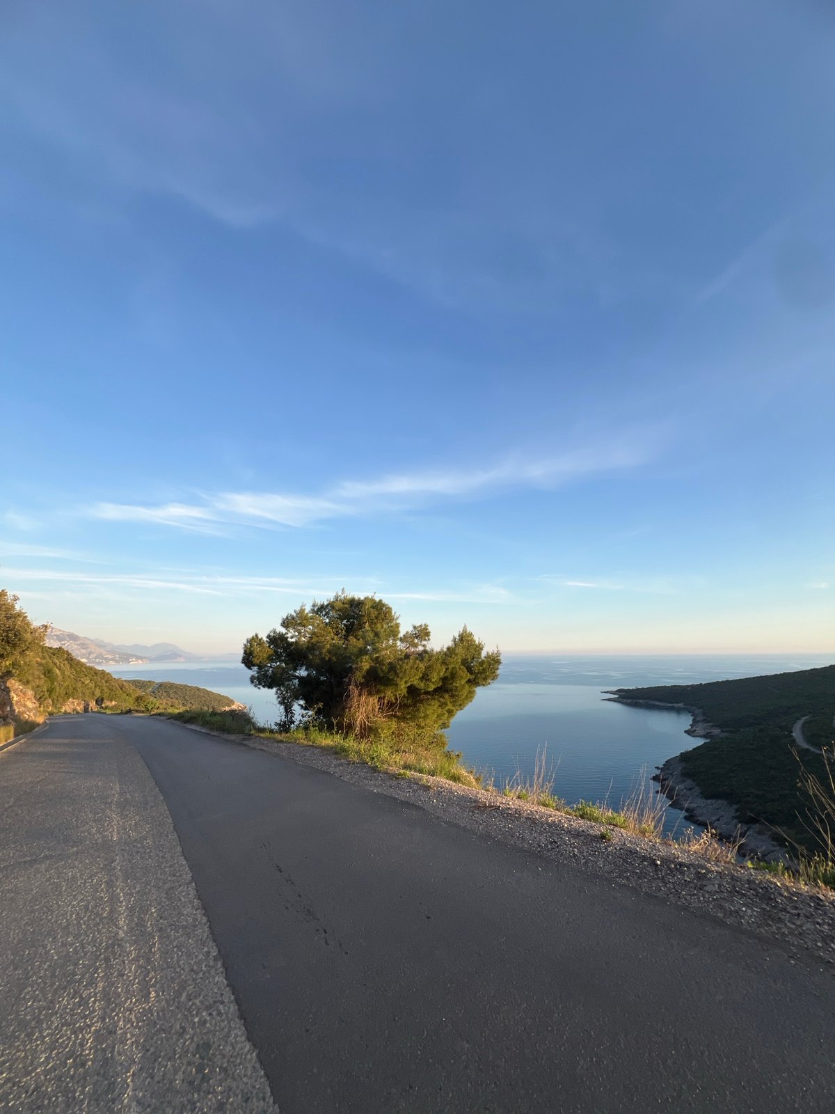 Tourist documents scenic Montenegrin coast near Dubraljevina, Višnjevo