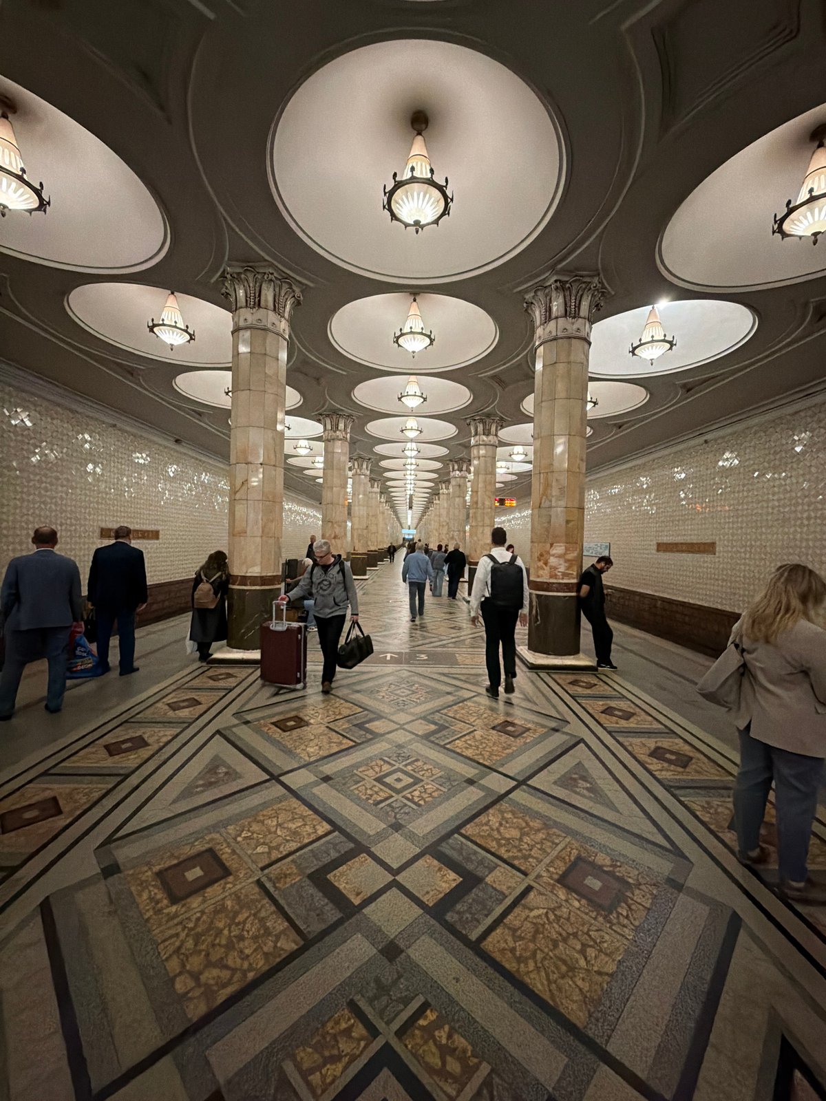 Moscow metro station and urban scenes documented by witness