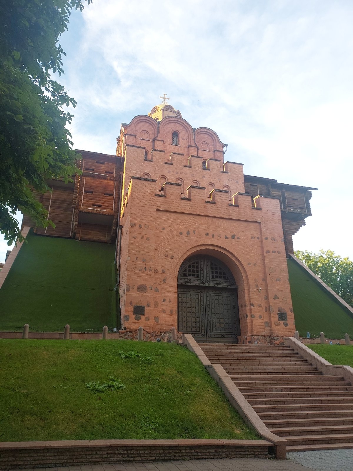 Kyiv's Golden Gate, an 11th-century landmark, up close