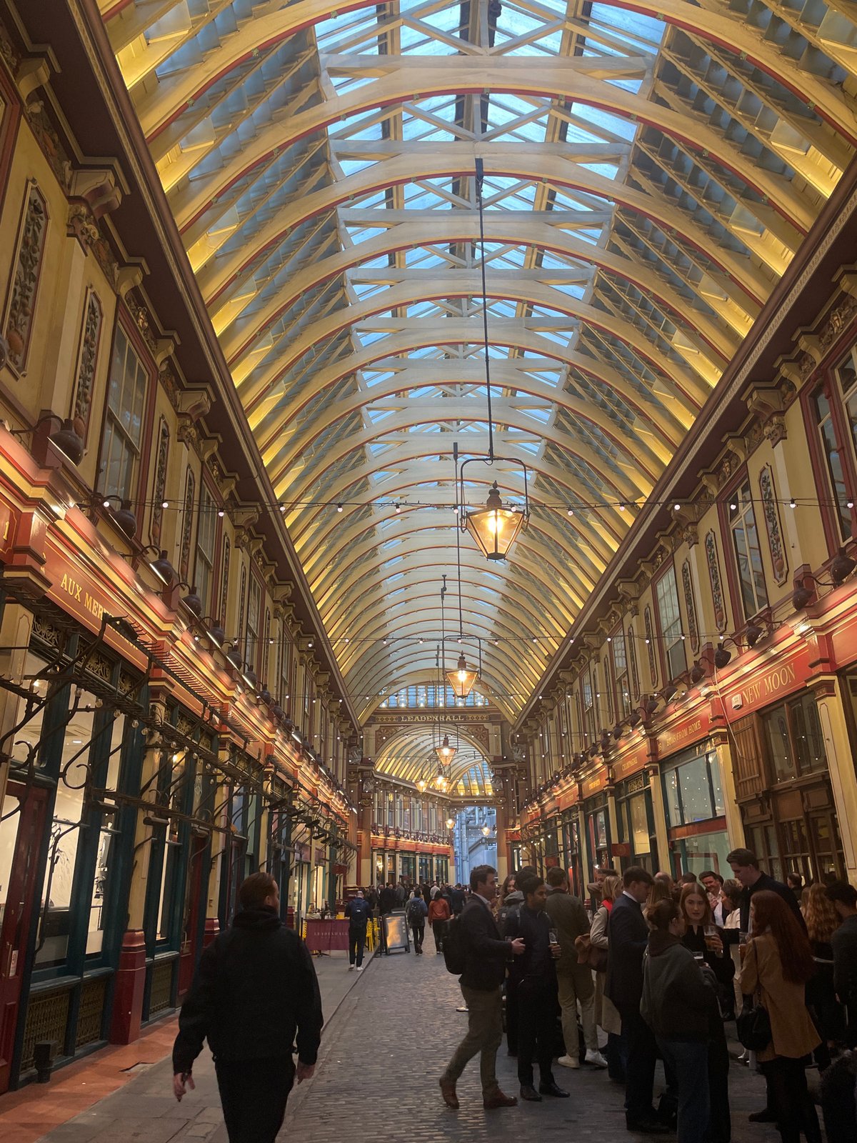 Evening scenes documented across London's historic City district