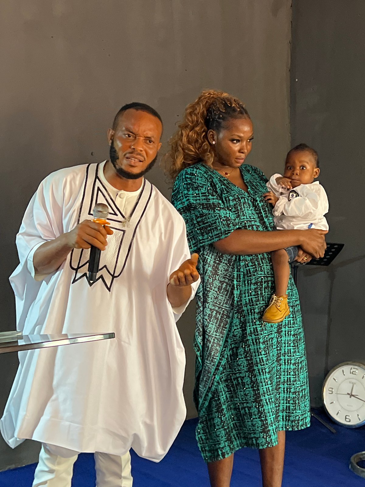 Sunday church gathering in Nnewi with live music and preaching