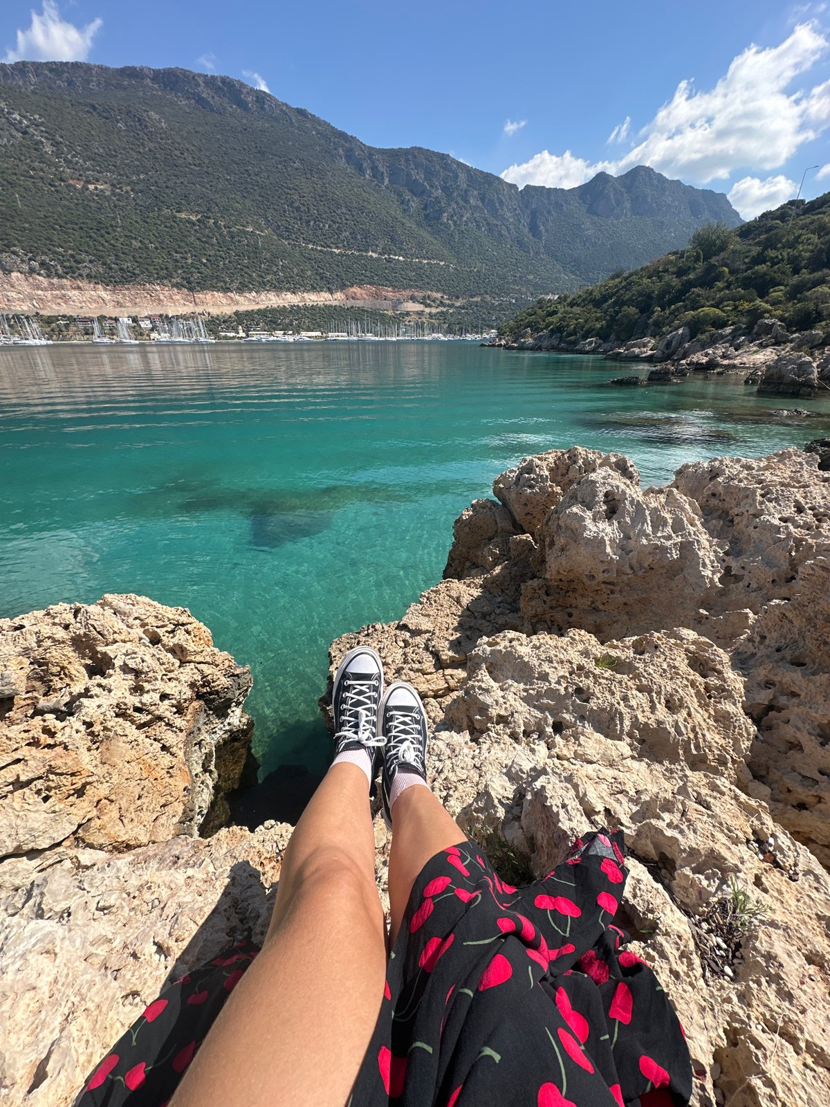 Morning coastal scenes captured in Kaş, Turkey Mediterranean shoreline