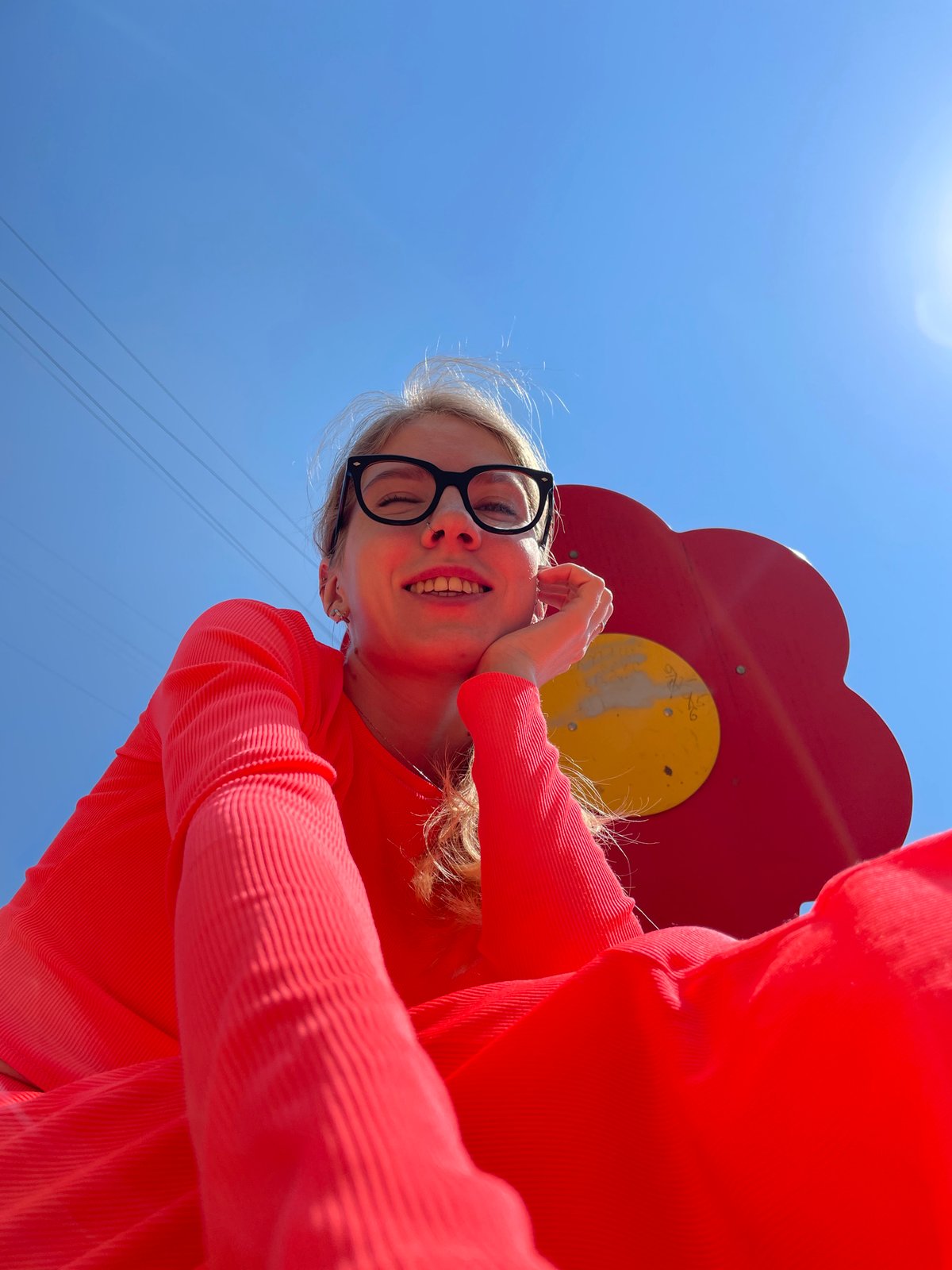 Woman and child spend morning at Izhevsk playground