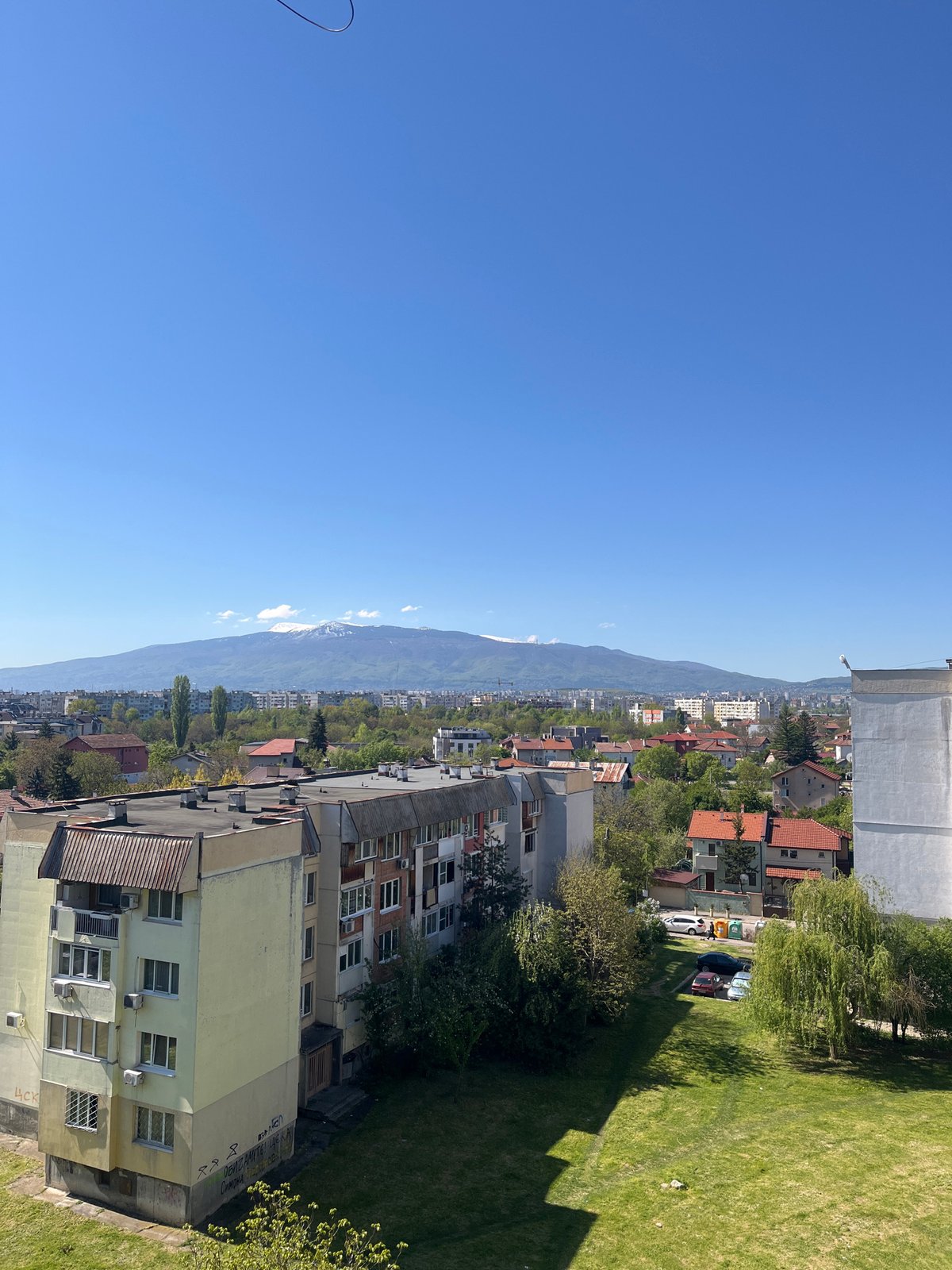 Clear morning views captured across Sofia cityscape from heights