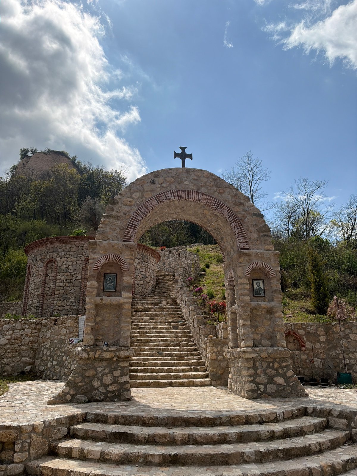 Tourist documents historic Počitelj architecture and landscape views