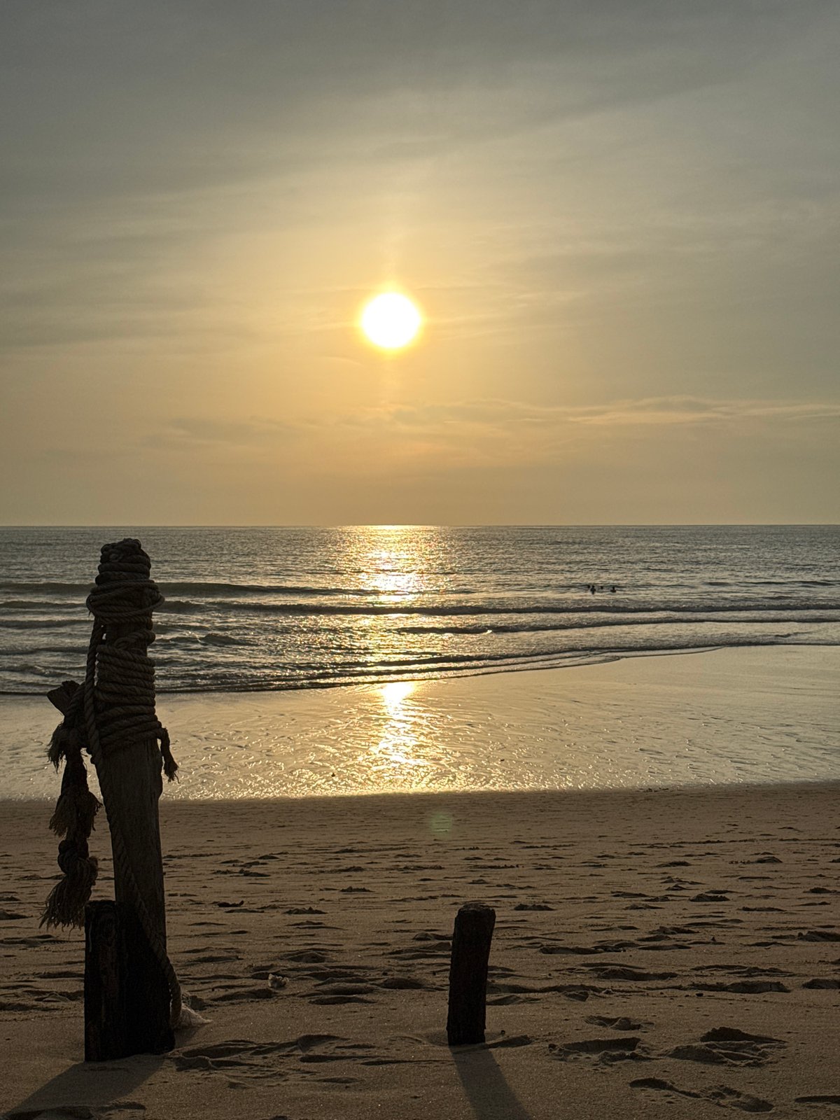 Sunset hour on Choeng Thale beach, Andaman Sea