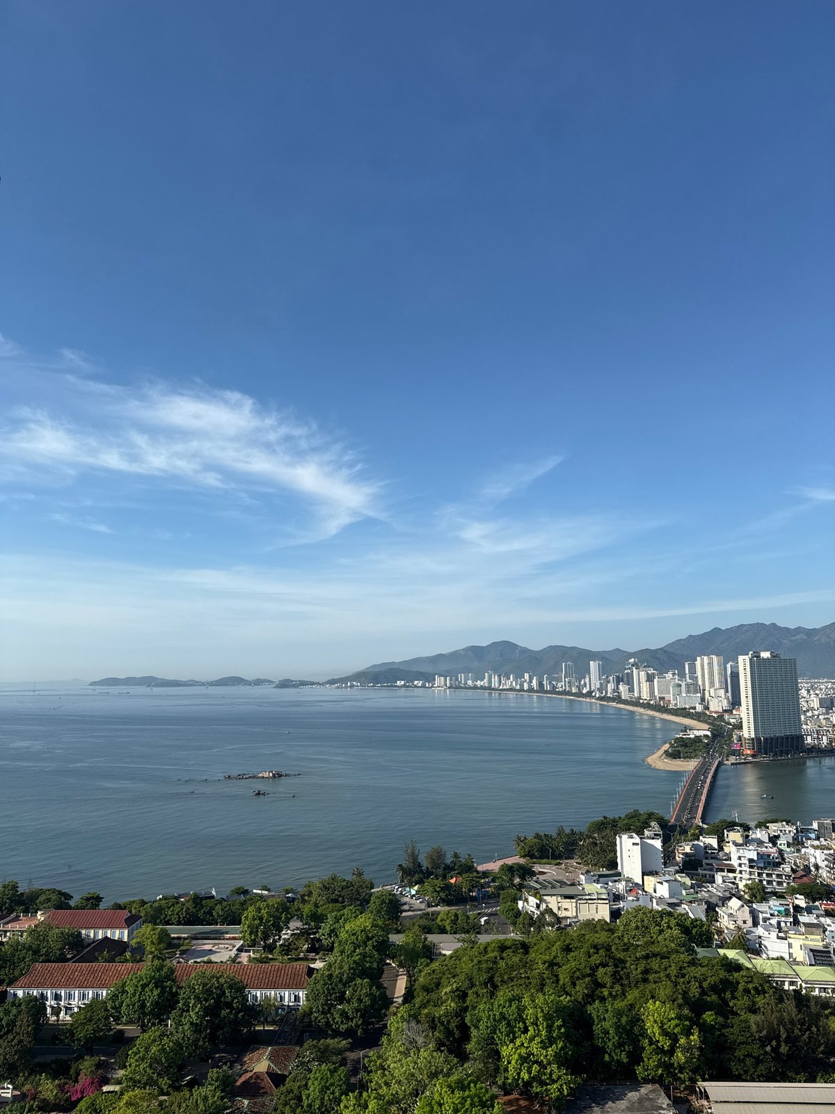 Nha Trang from above: city, coast, and mountains in full view