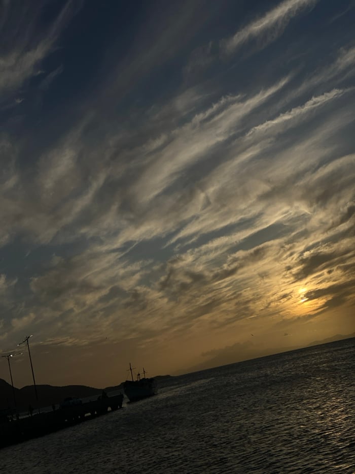 Sunset documented at Juan Griego beach, Venezuela