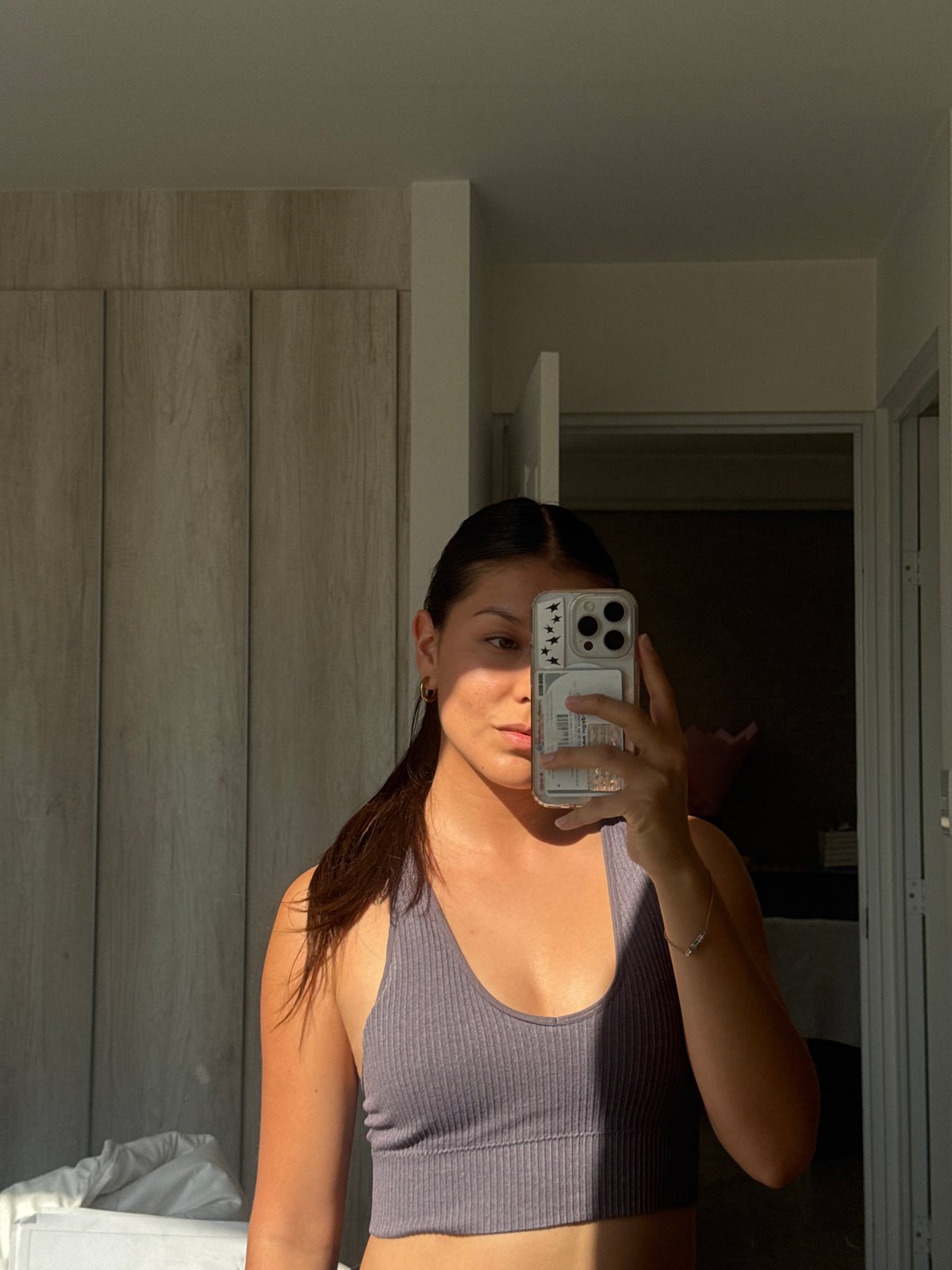 Woman Takes Mirror Selfies in San Francisco Ocotlán, Mexico