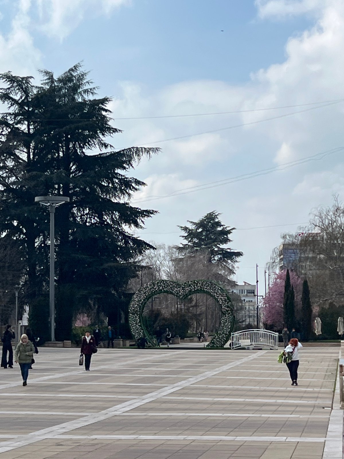 Heart-shaped floral display spotted in Yambol public square