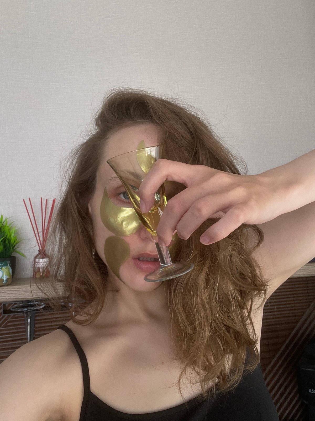 Woman photographed in multiple portraits in Podshivalovo, Russia