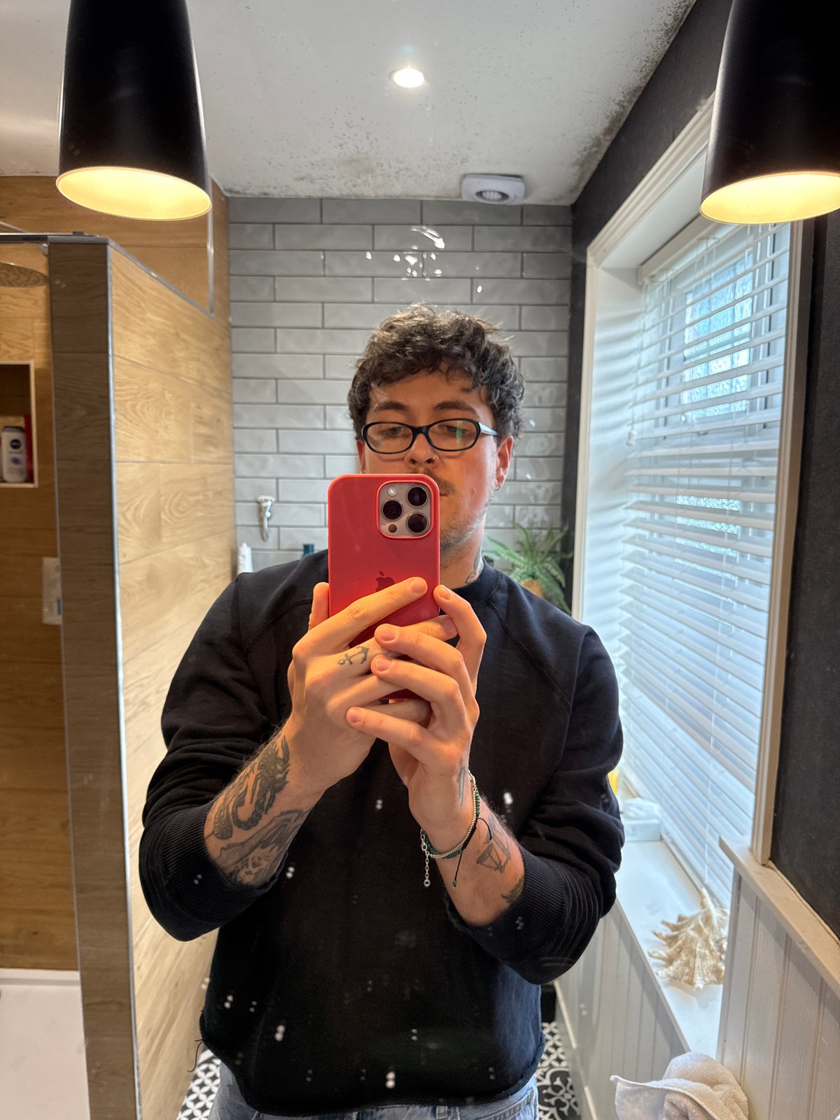 Man documents morning routine through selfies in Hitchin home