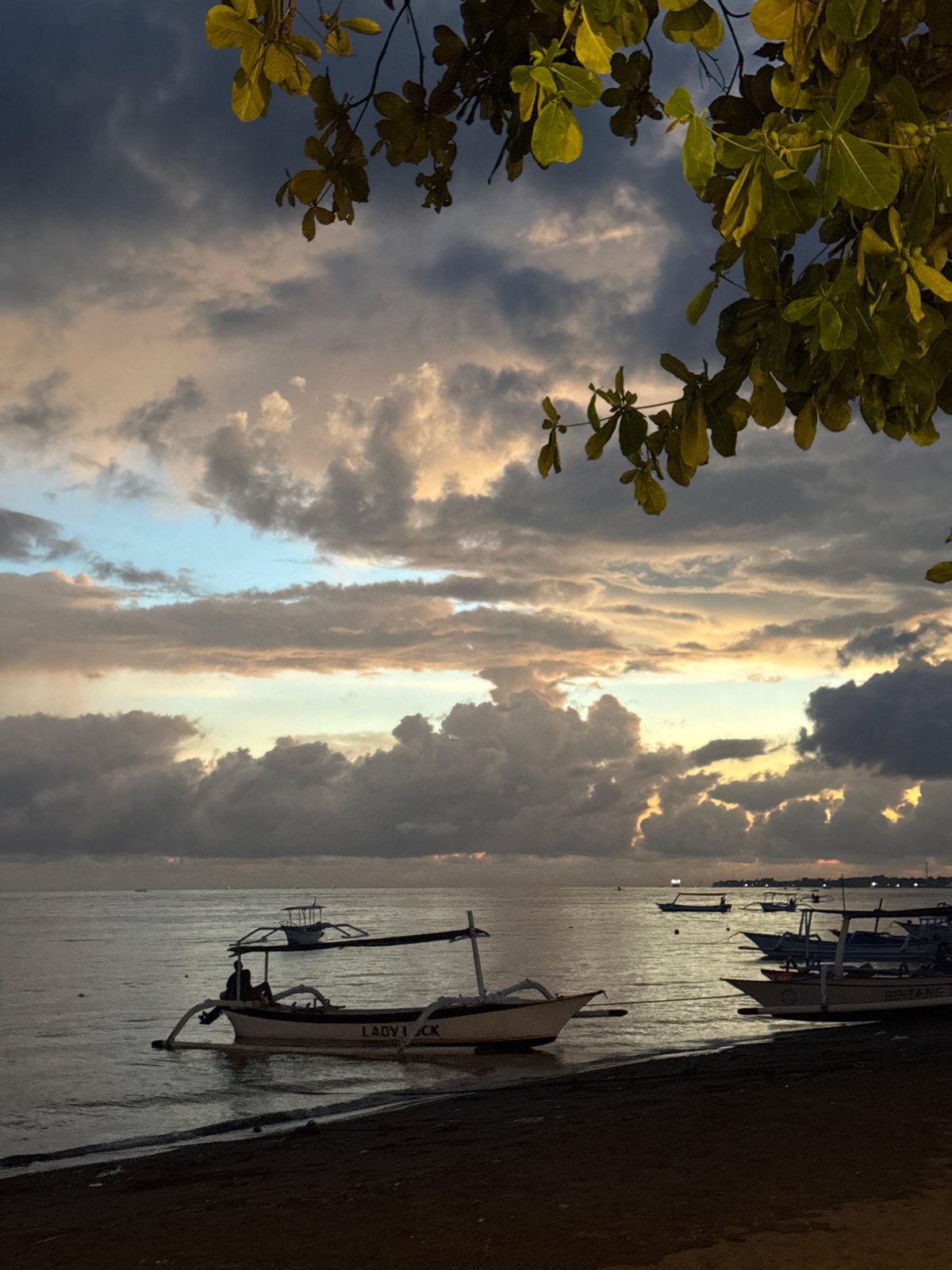 Evening scenes captured in coastal Buleleng, Indonesia