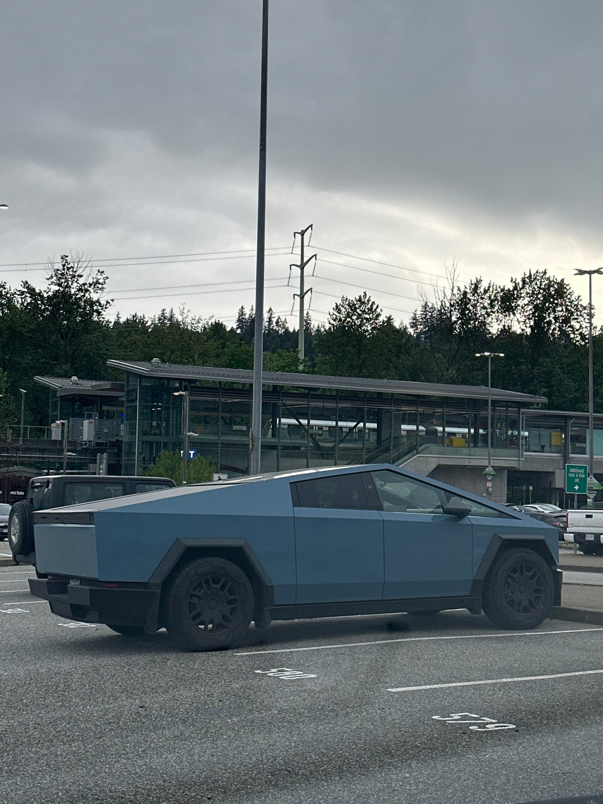 Tesla Cybertruck spotted parked near Coquitlam transit station