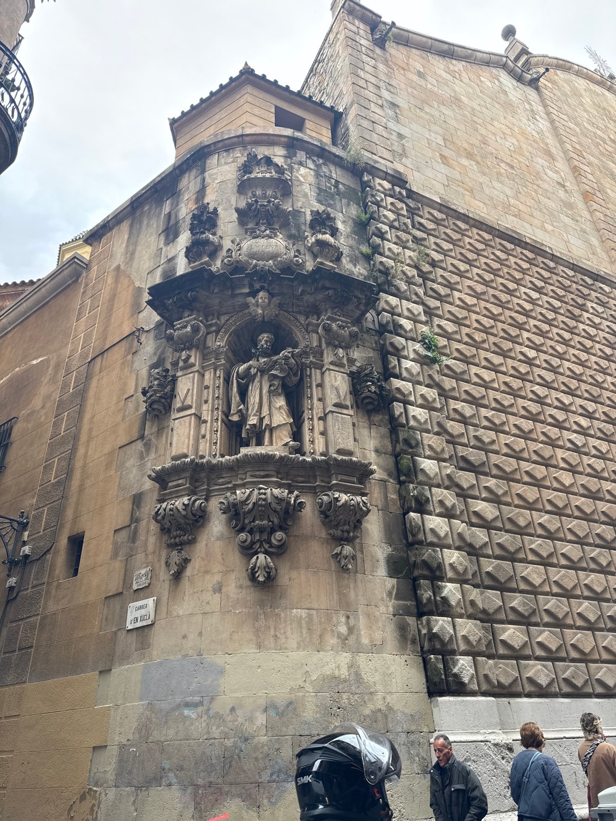 Historical building with textured façade documented in Barcelona