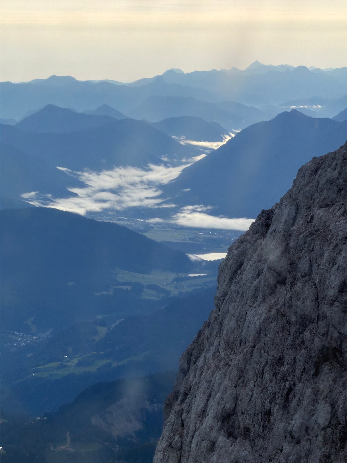 Alpine vista captured from high-altitude viewpoint near Grainau, Germany