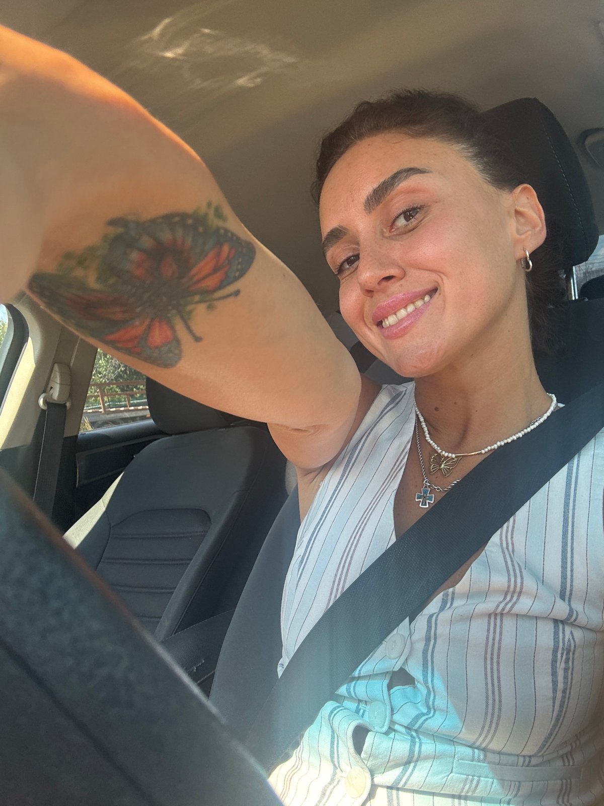 Car selfies and Tbilisi streets on a sunny morning