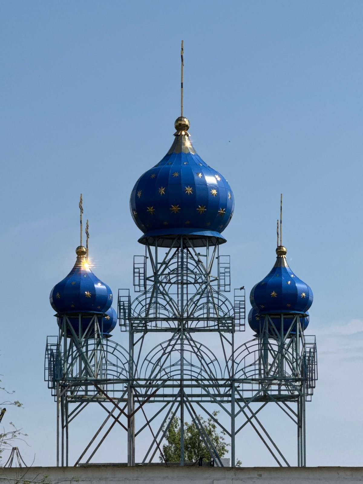 Everyday moments captured around Orthodox church in Tosno, Russia
