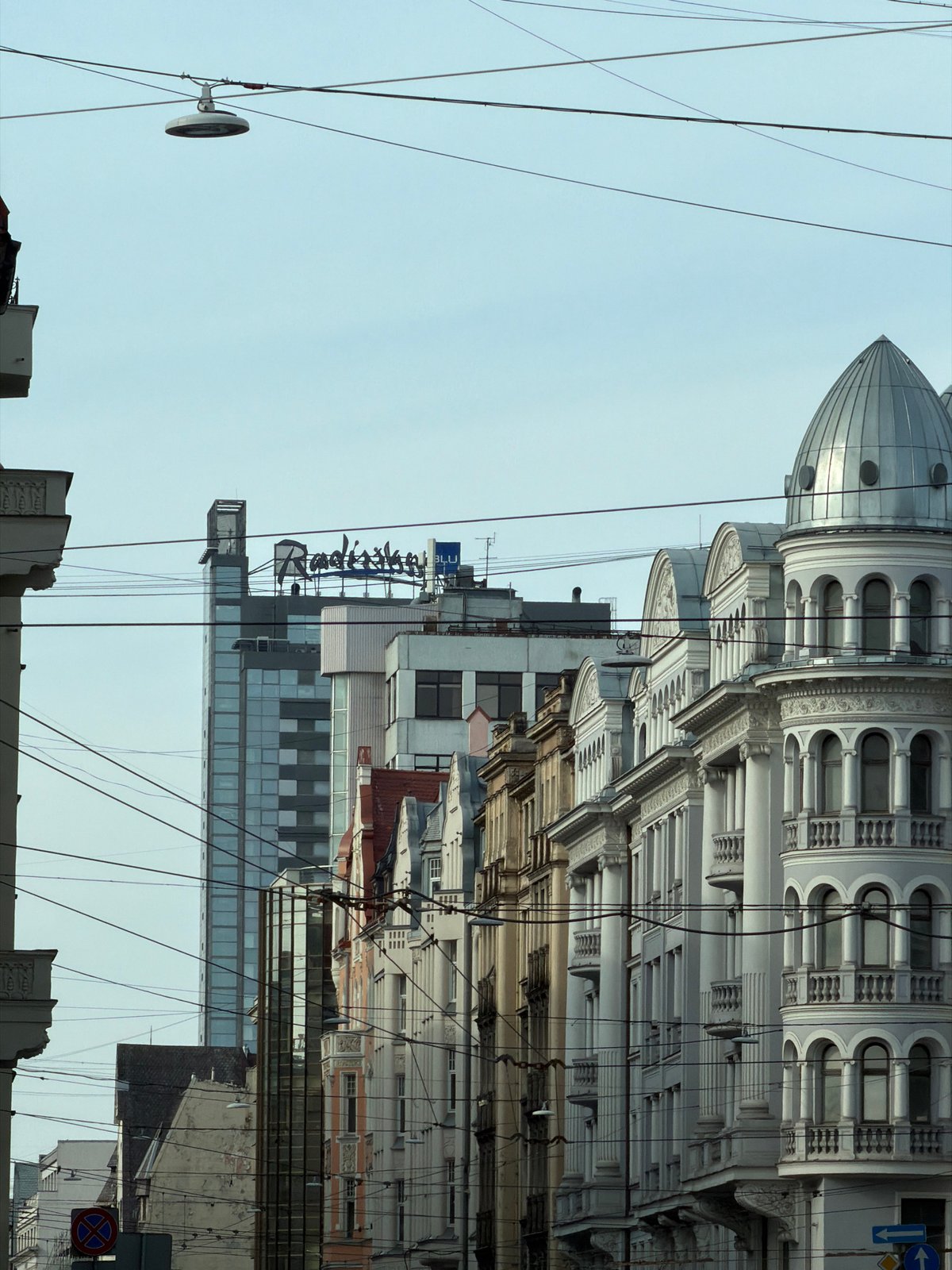 Morning documentation of Riga's historic Alberta Street architecture