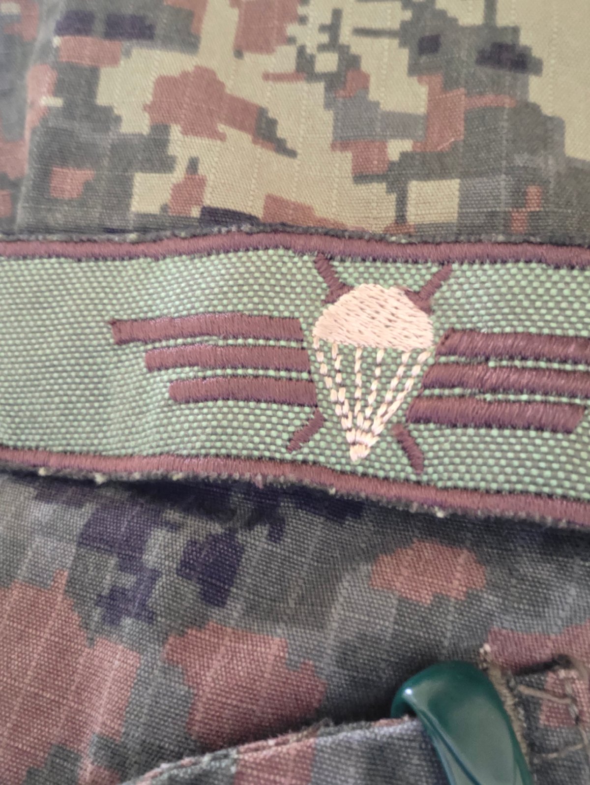 Military camouflage clothing photographed in Plovdiv, Bulgaria