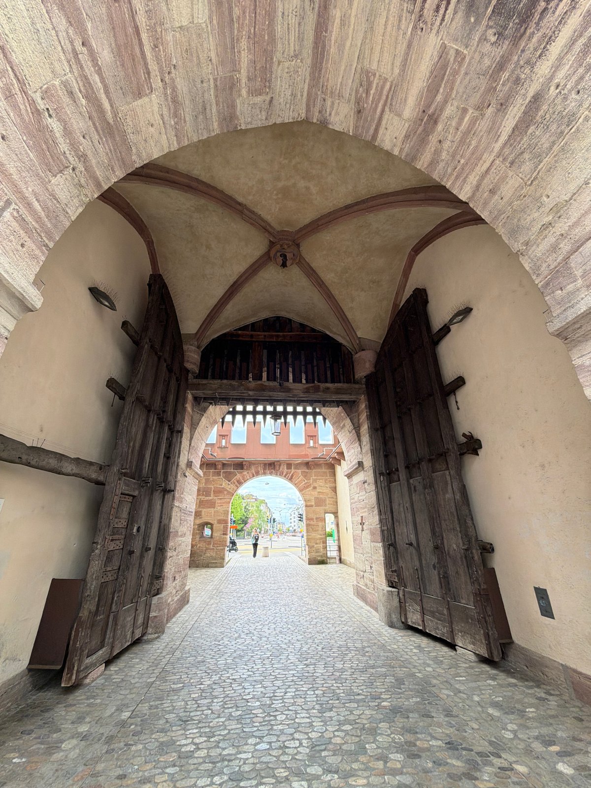 Tourist documents 90-minute walking tour of Basel's historic district