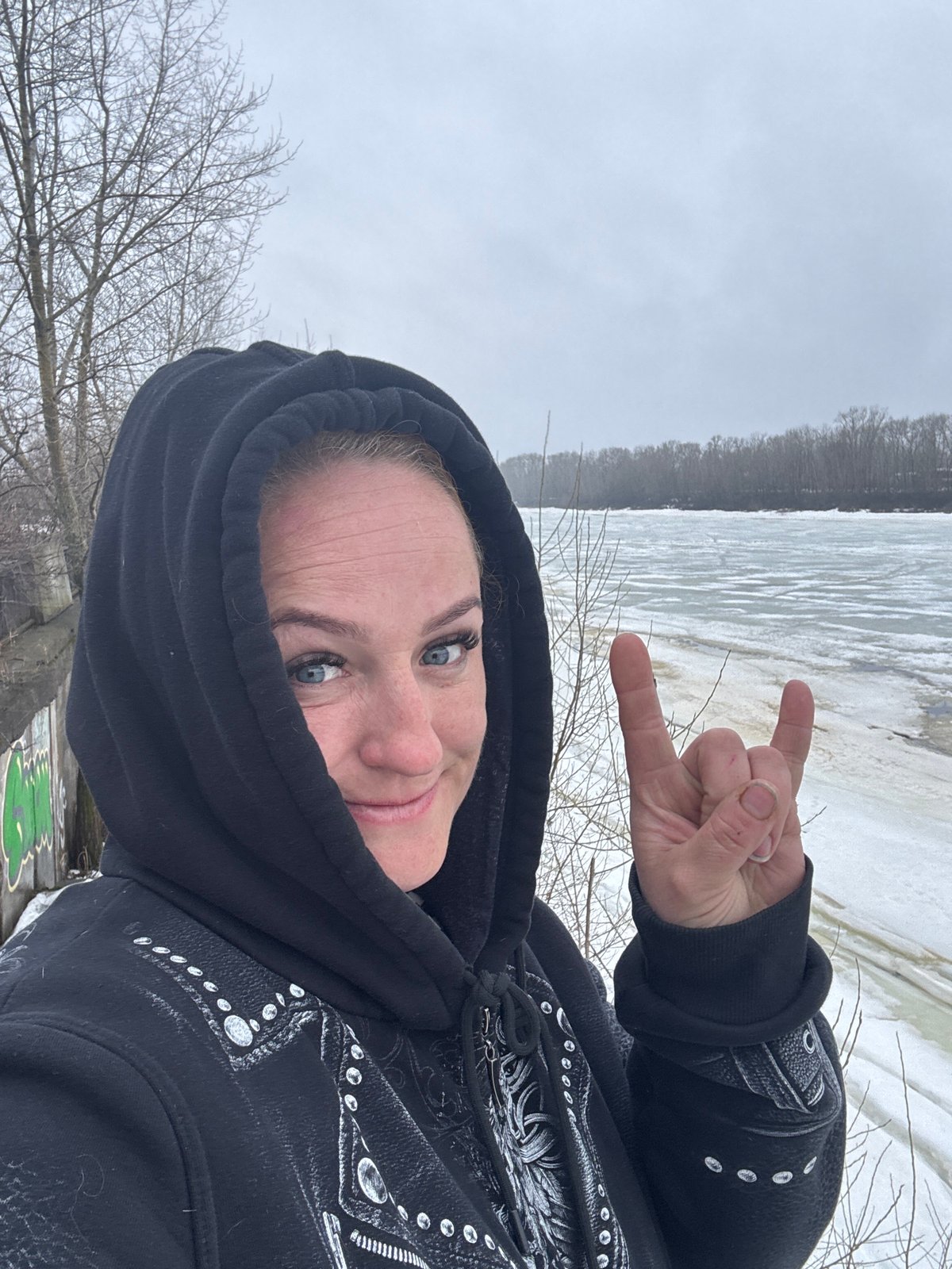 Spring thaw documented along frozen Kama River in Chaikovsky