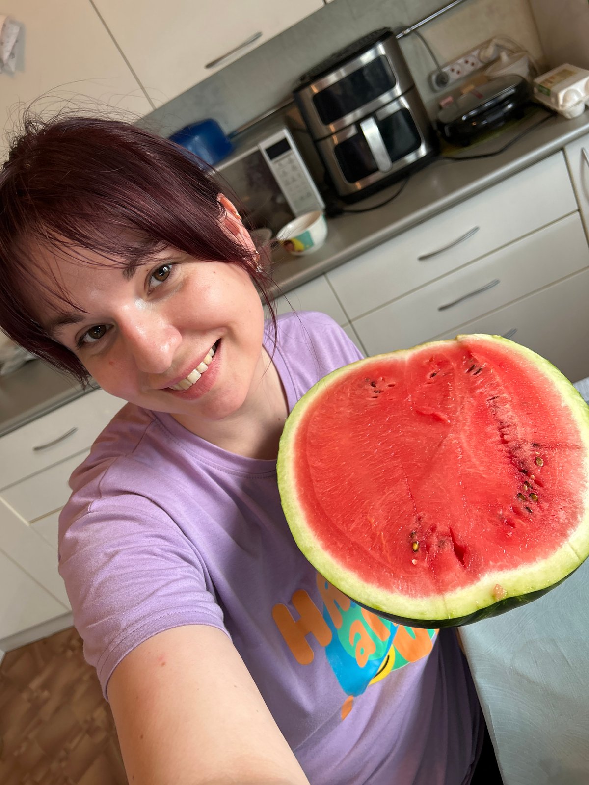 Summer garden day in Фоки: strawberries, peonies, and watermelon