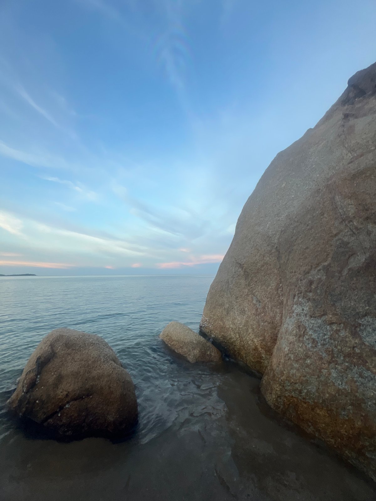 Ko Samui's boulder-strewn beach at golden hour