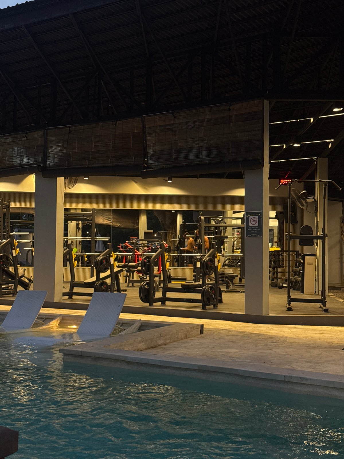 Gym activities and changing skies observed in Kuta Selatan