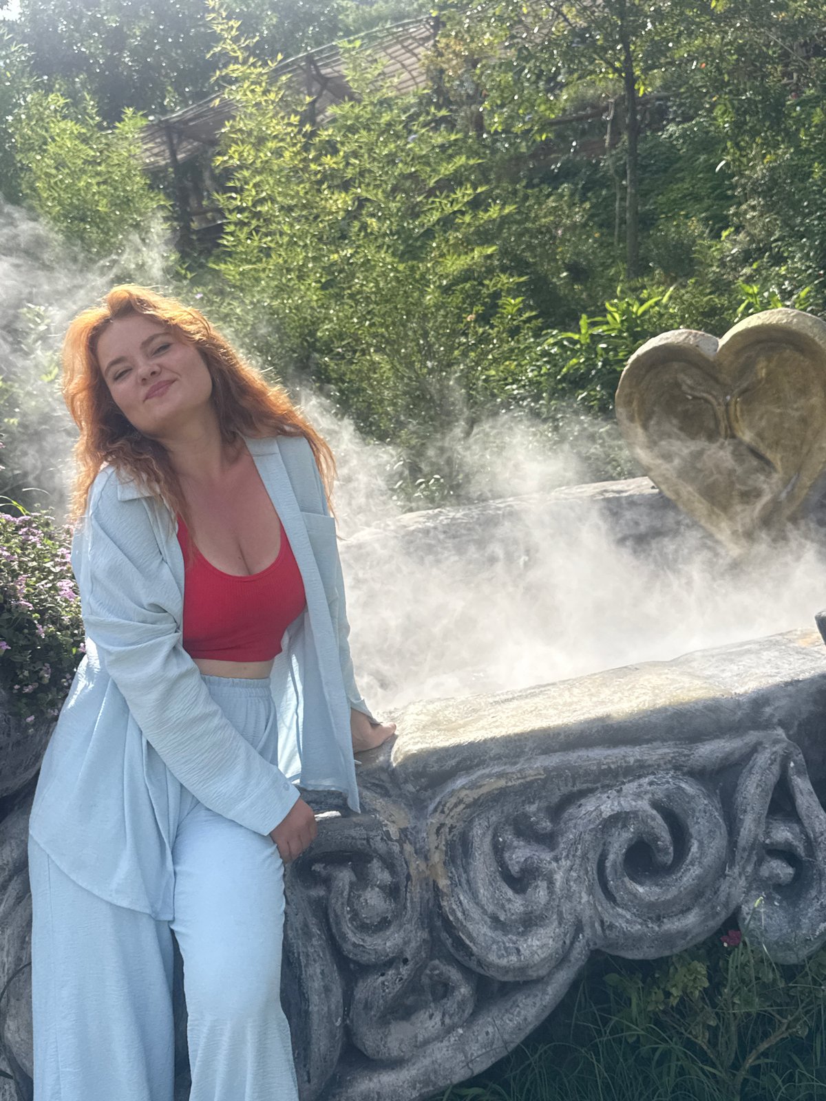 Tourists visit fantasy garden park with hot springs in Vietnam