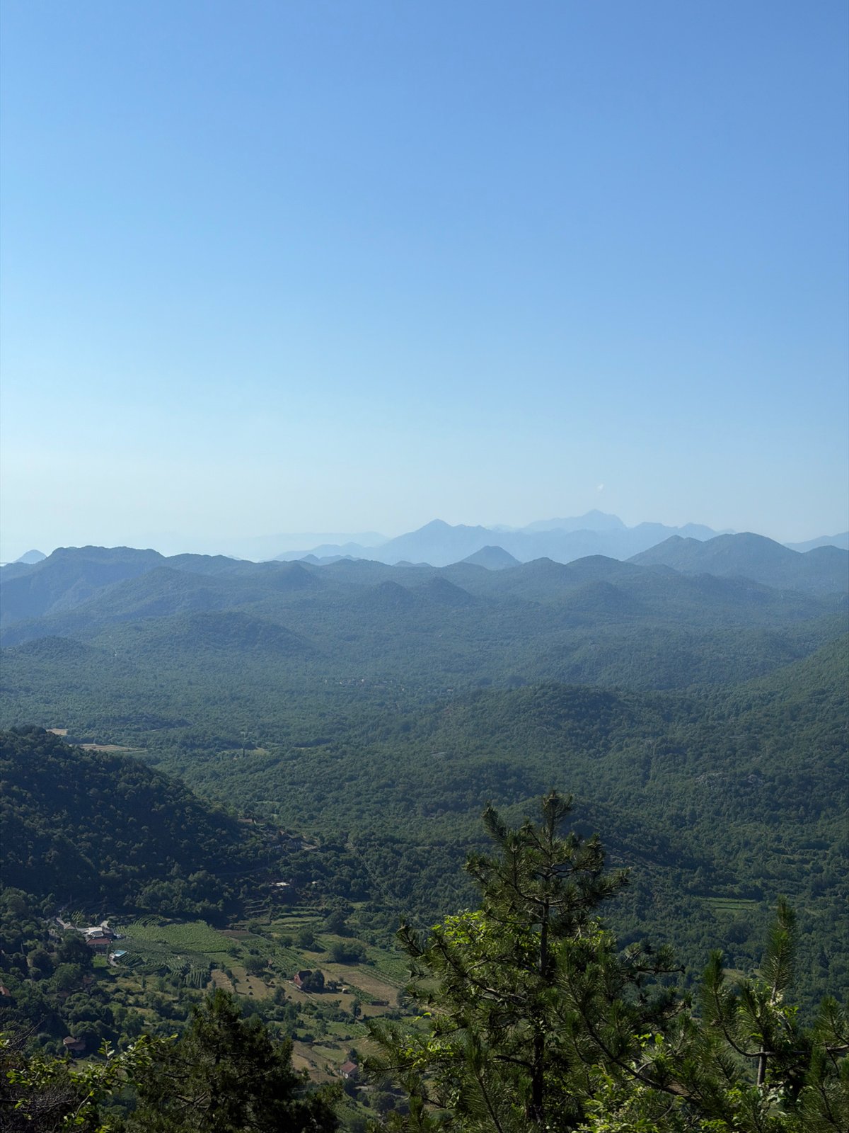 Morning mountain views documented near Cetinje, Montenegro