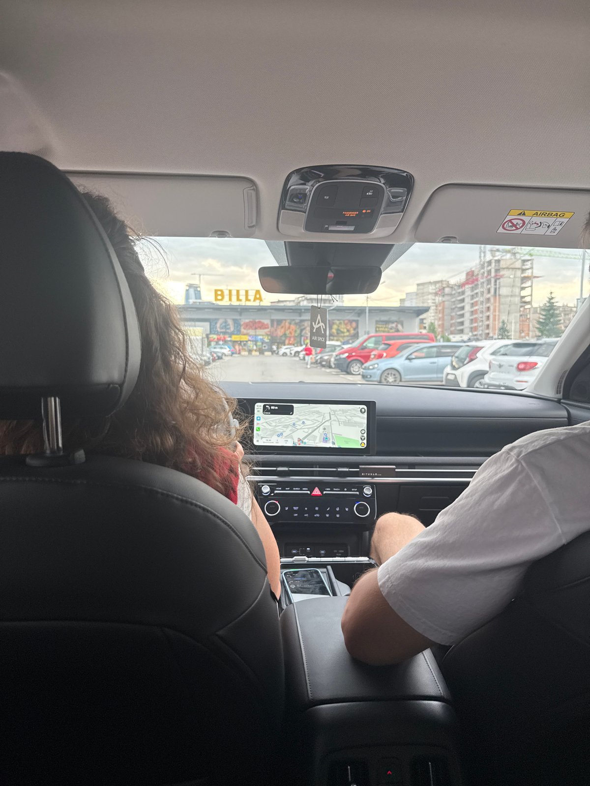 Car journey and parking lot activity captured in Sofia