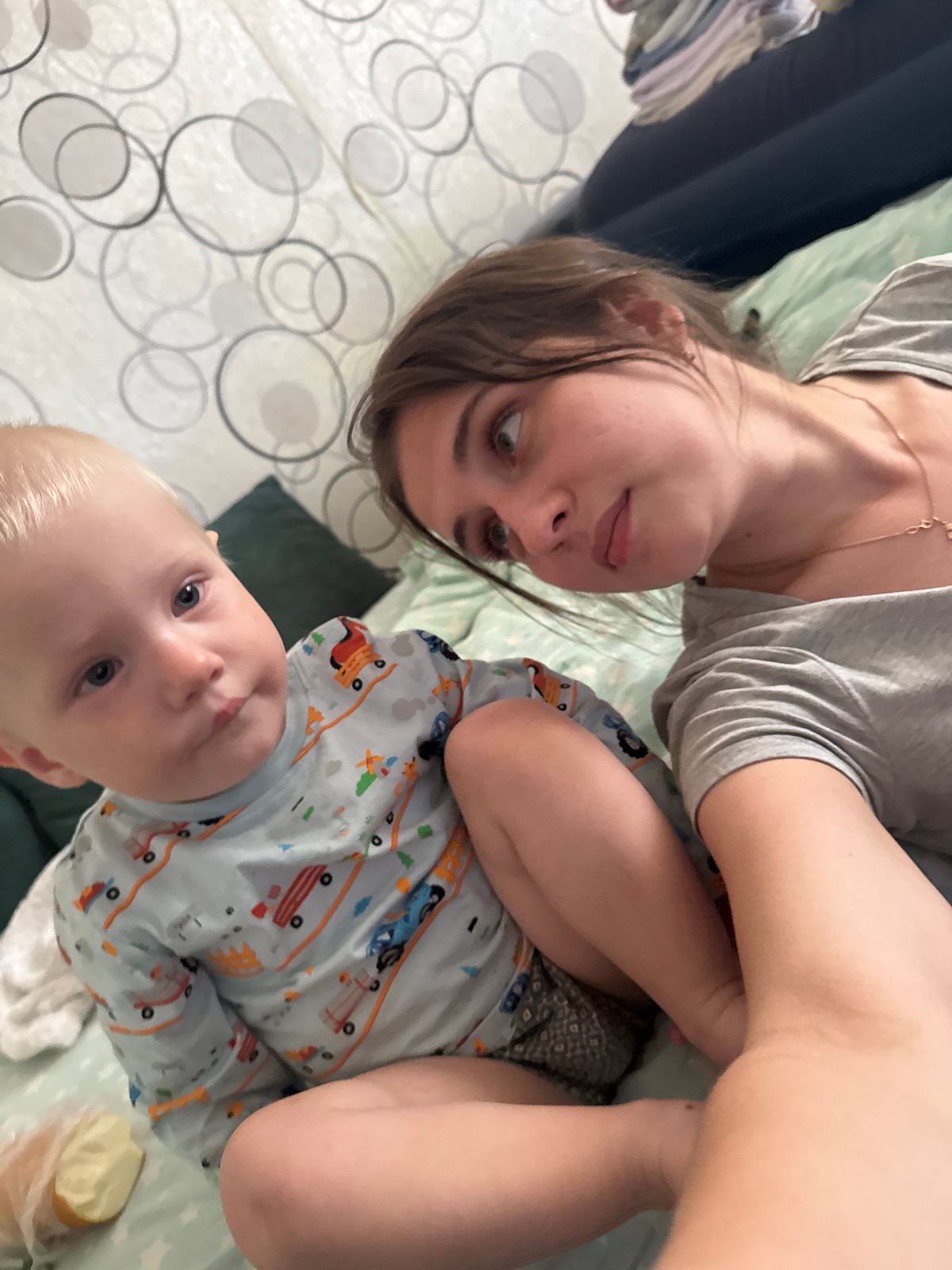 Family enjoys quiet Sunday afternoon in small Russian town