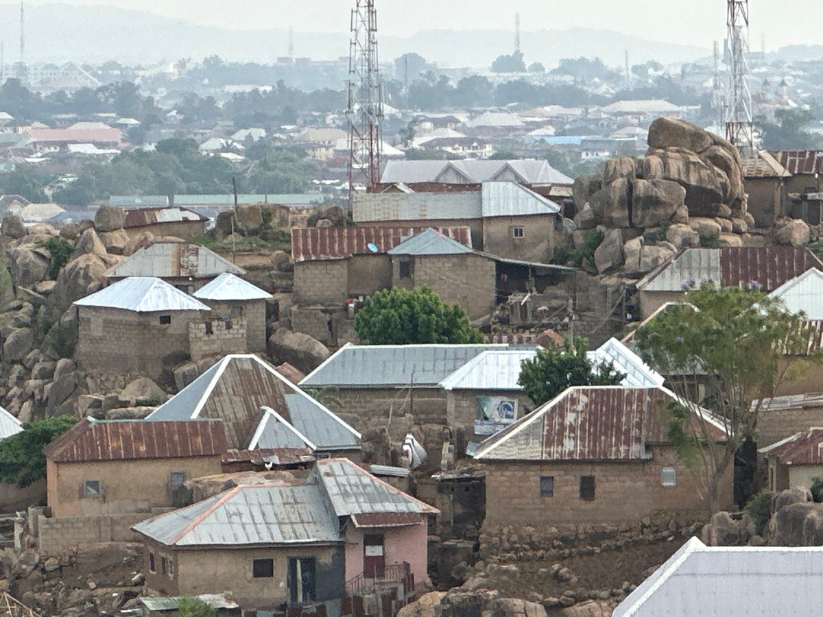 Aerial views capture Jos Nigeria's rocky residential neighborhoods