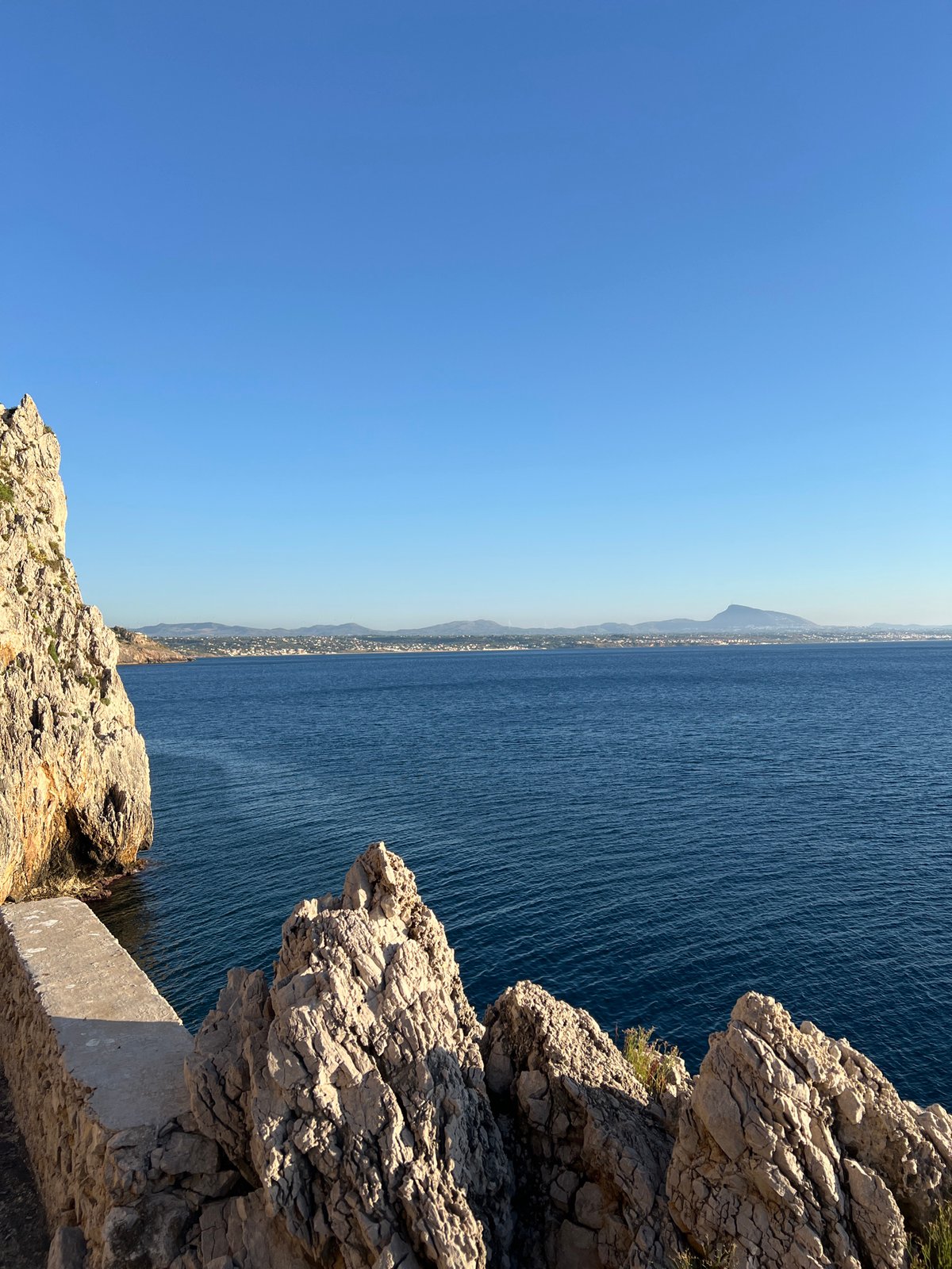 Sunset from the cliffs at Terrasini, Mediterranean stretching out below.