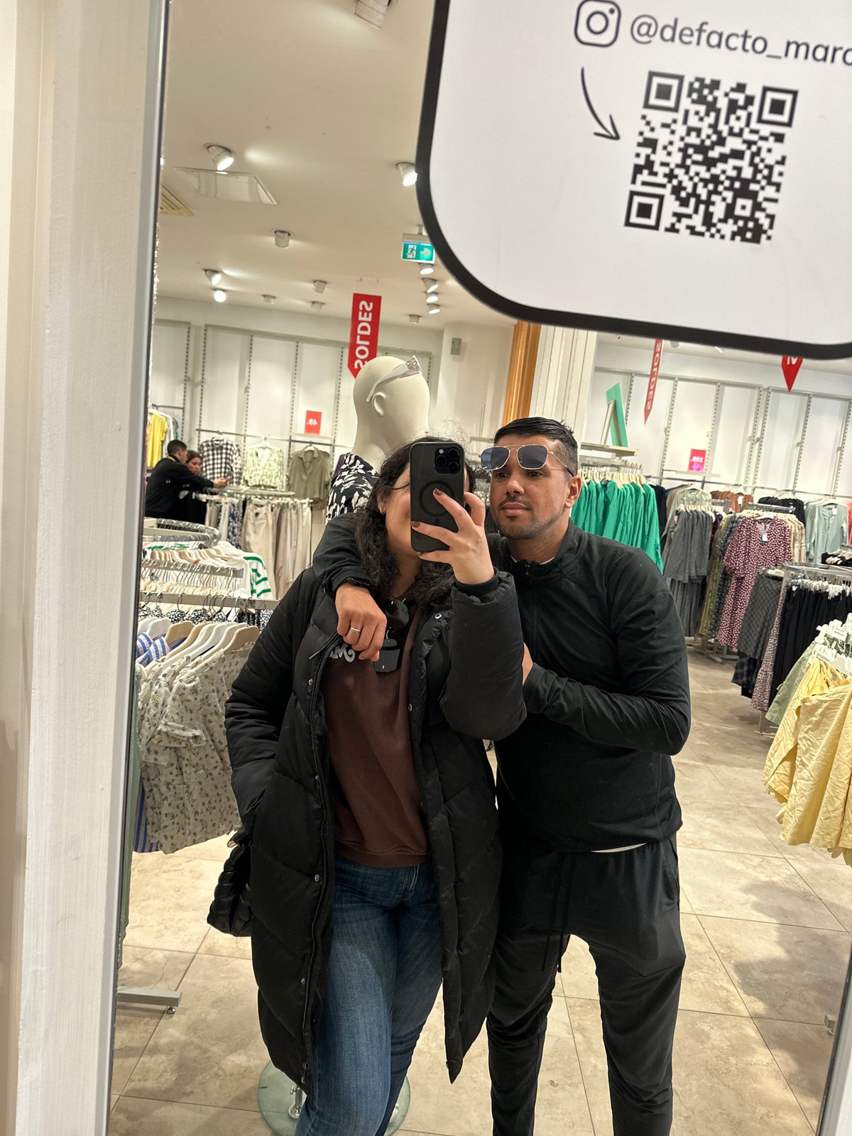 Evening shopping and entertainment activities documented in Morocco mall