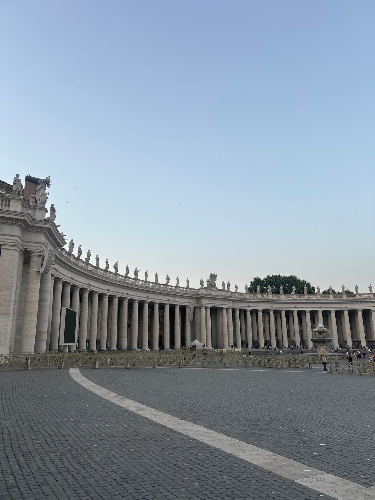 St. Peter's Square on a clear afternoon in Vatican City