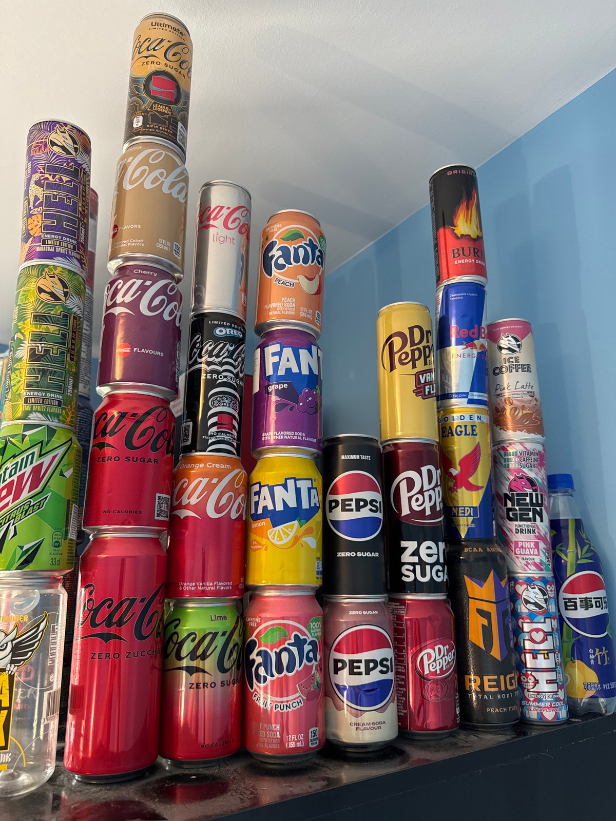 Energy drink collection documented in Burgas, Bulgaria