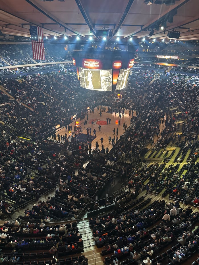 Late-night basketball game draws packed crowd at Madison Square Garden