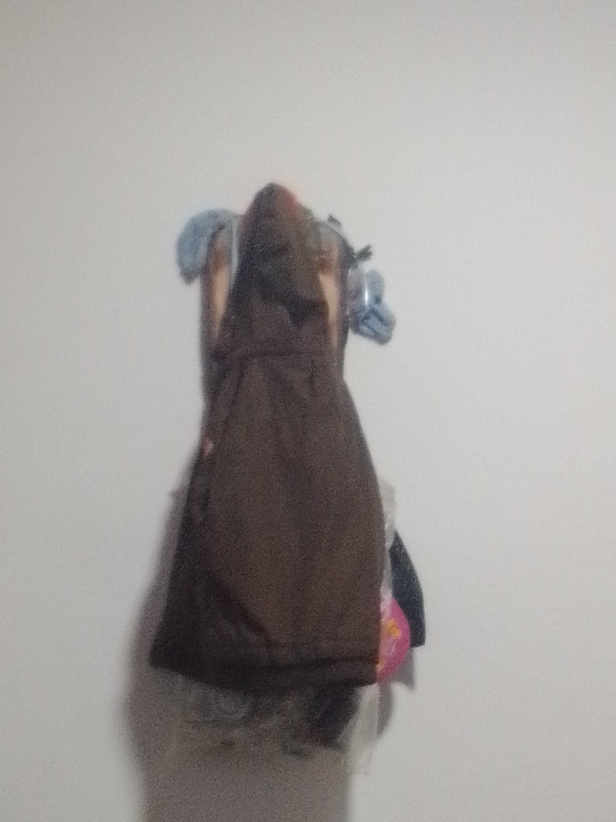 Cartoon on TV, coat on wall — a quiet moment indoors in Venezuela