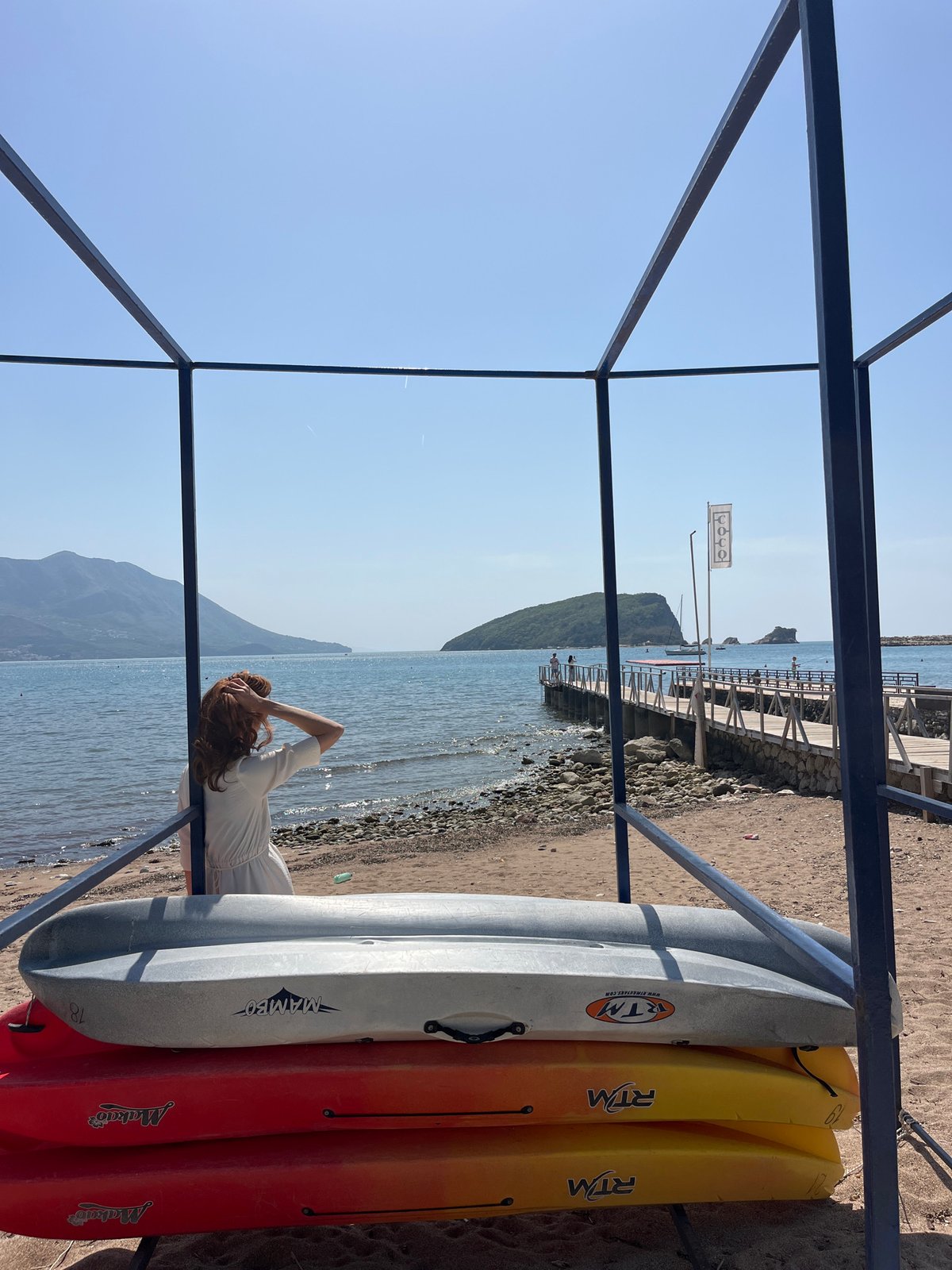Morning beach scenes captured in Budva, Montenegro