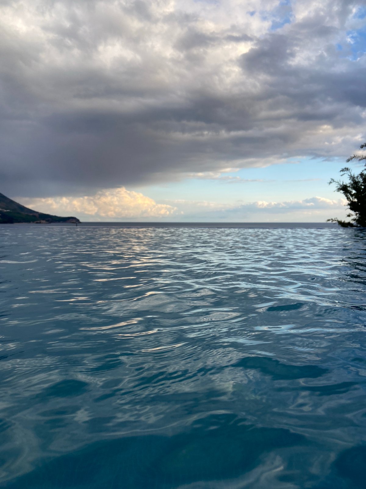Sunset infinity pool moments captured at Montenegro coastal resort