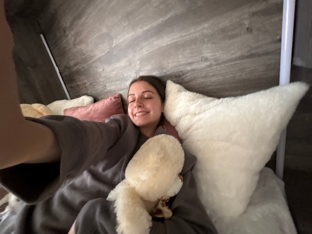 Young woman documents casual afternoon moments at home in Bulgaria