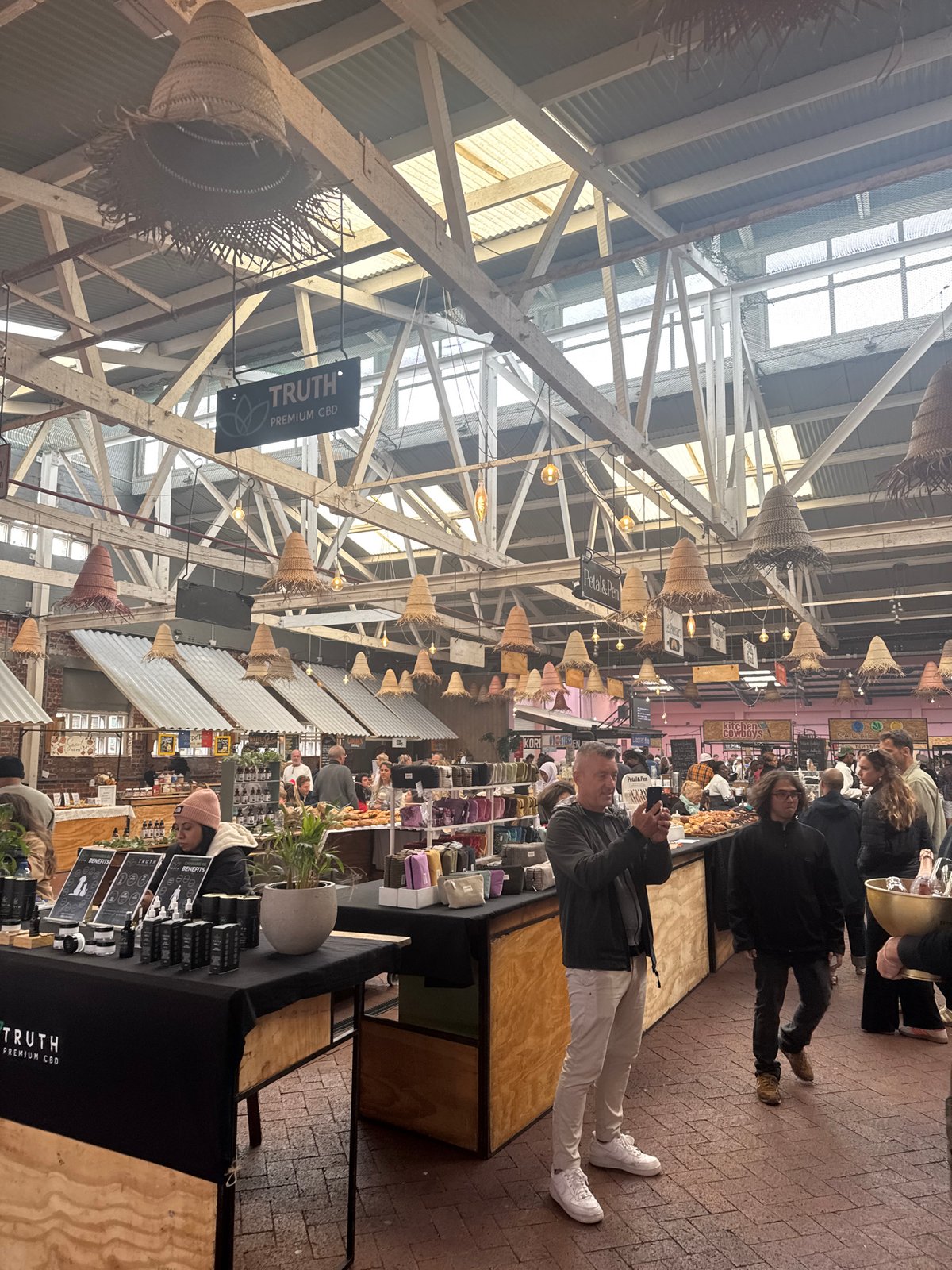 Weekend market activity documented at Cape Town's Old Biscuit Mill
