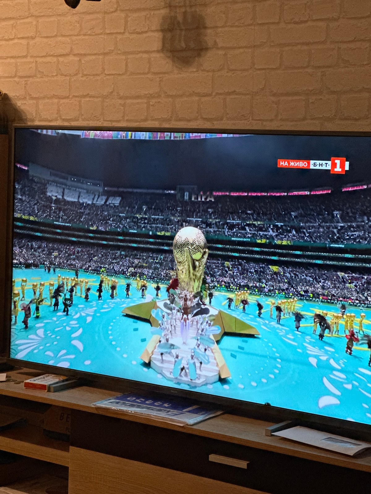 World Cup ceremony captured on television and stadium views