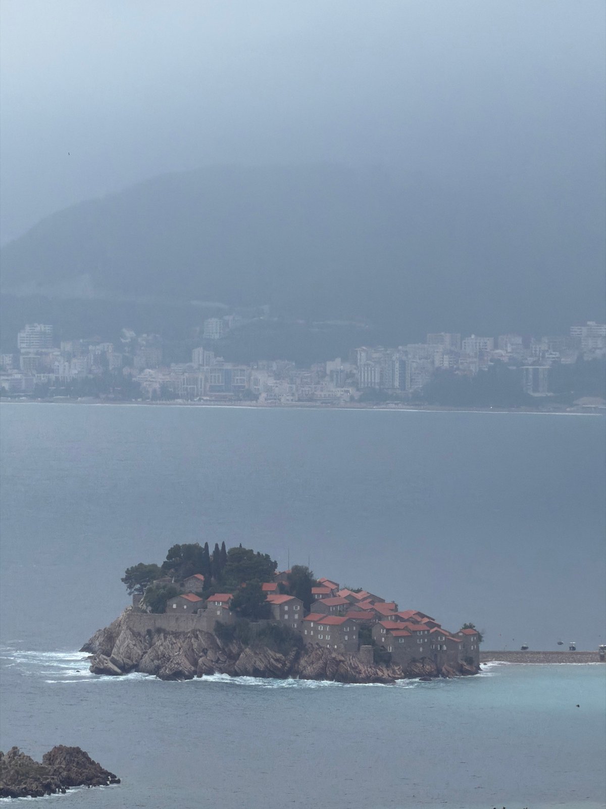 Tourist documents visit to Sveti Stefan island resort