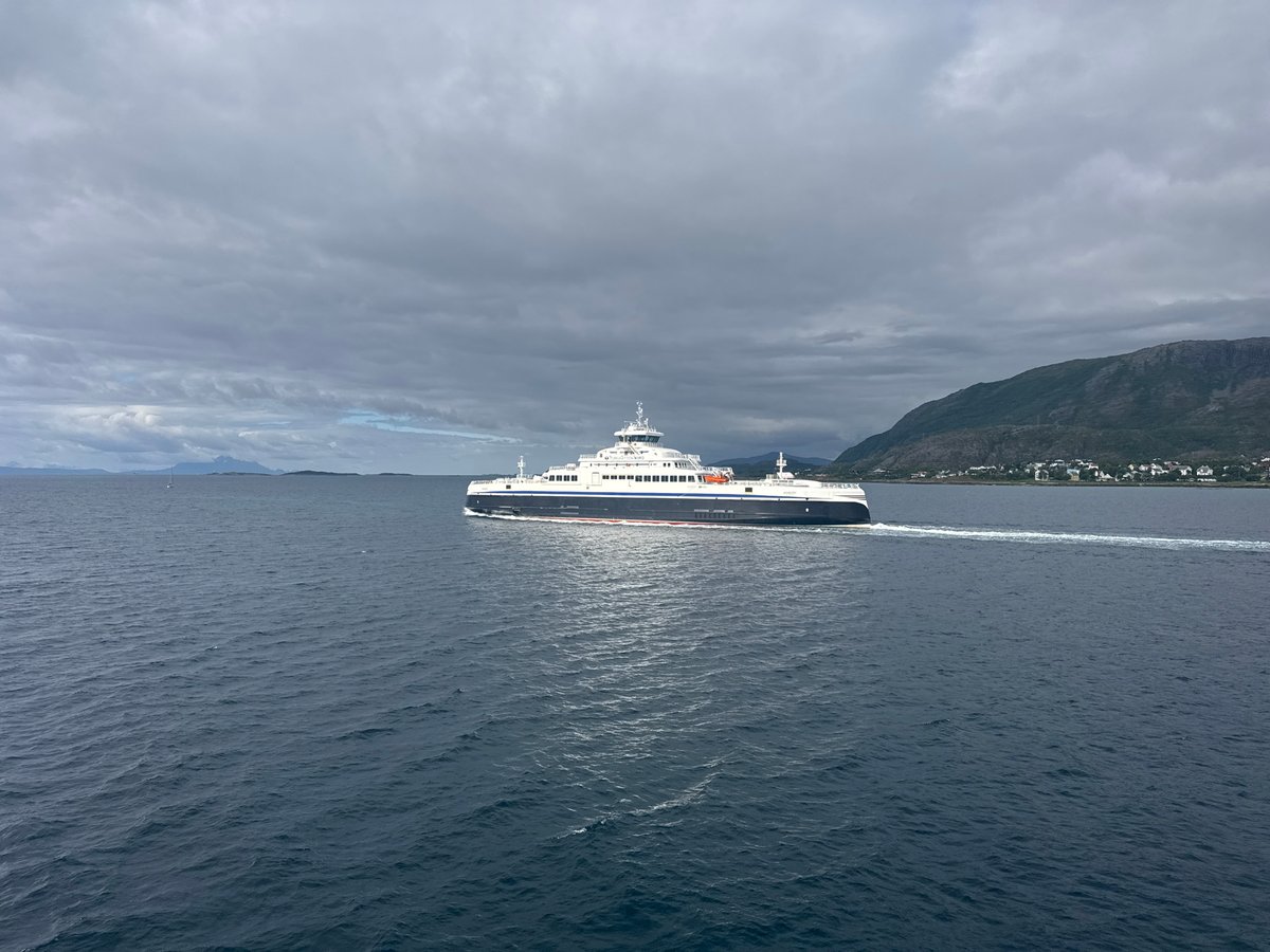 Ferry crossing the fjord near Lødingen, Norway