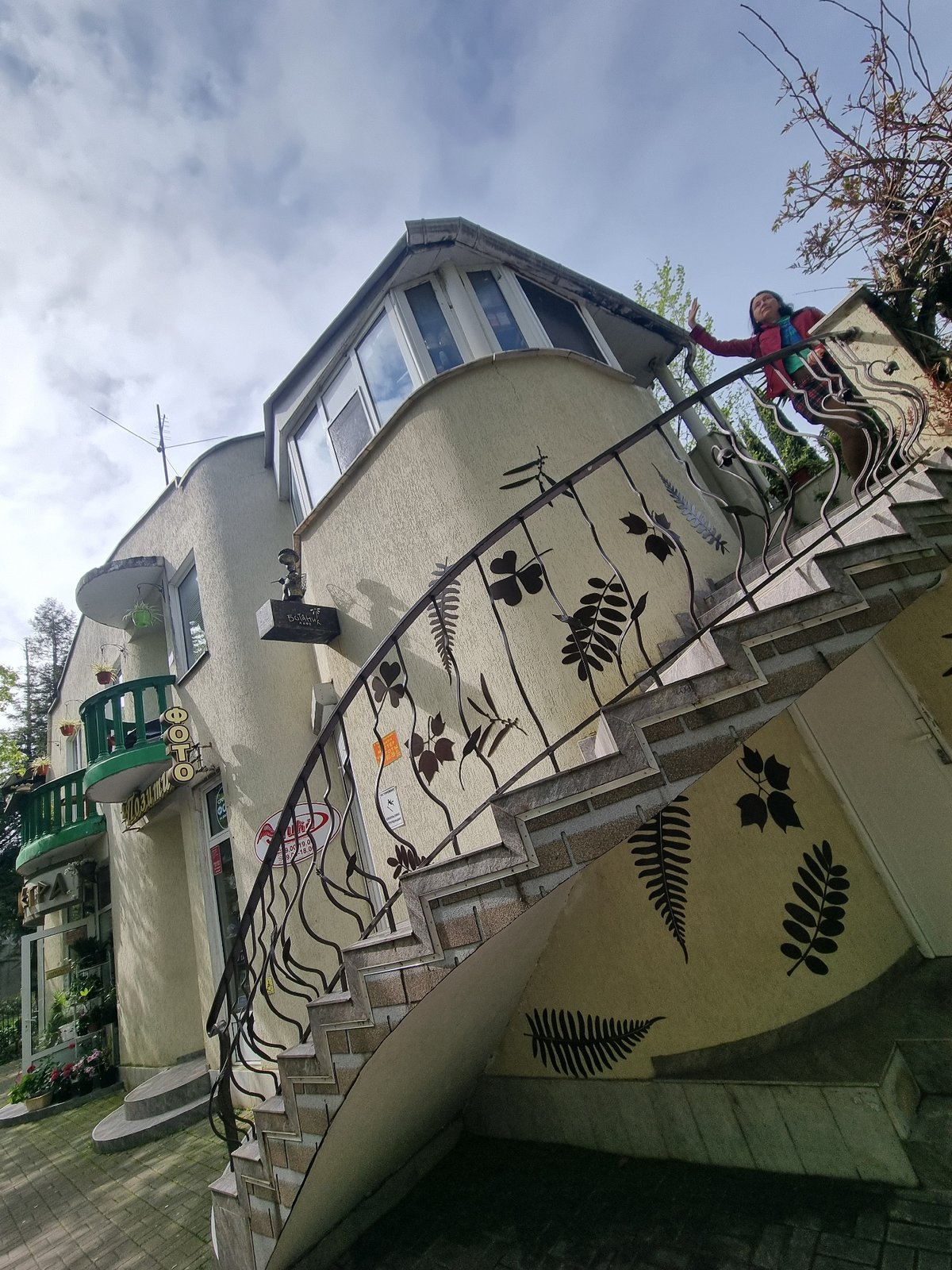 Witness documents Sochi building architecture with decorative fern patterns