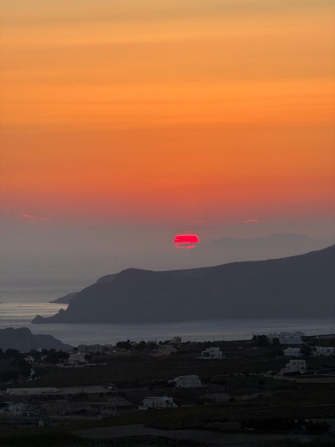 Aegean sunset from Thira, Santorini
